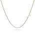 Bold Alphabet Letter Initial Charm Necklace in Rose Gold Tone